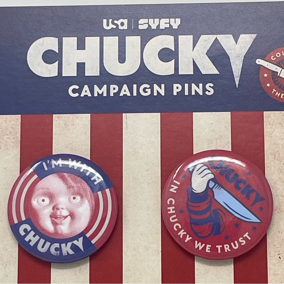 2024 USA/SYFY Network Chucky Campaign Pins - 6 In Total Brand New - Picture 2 of 3